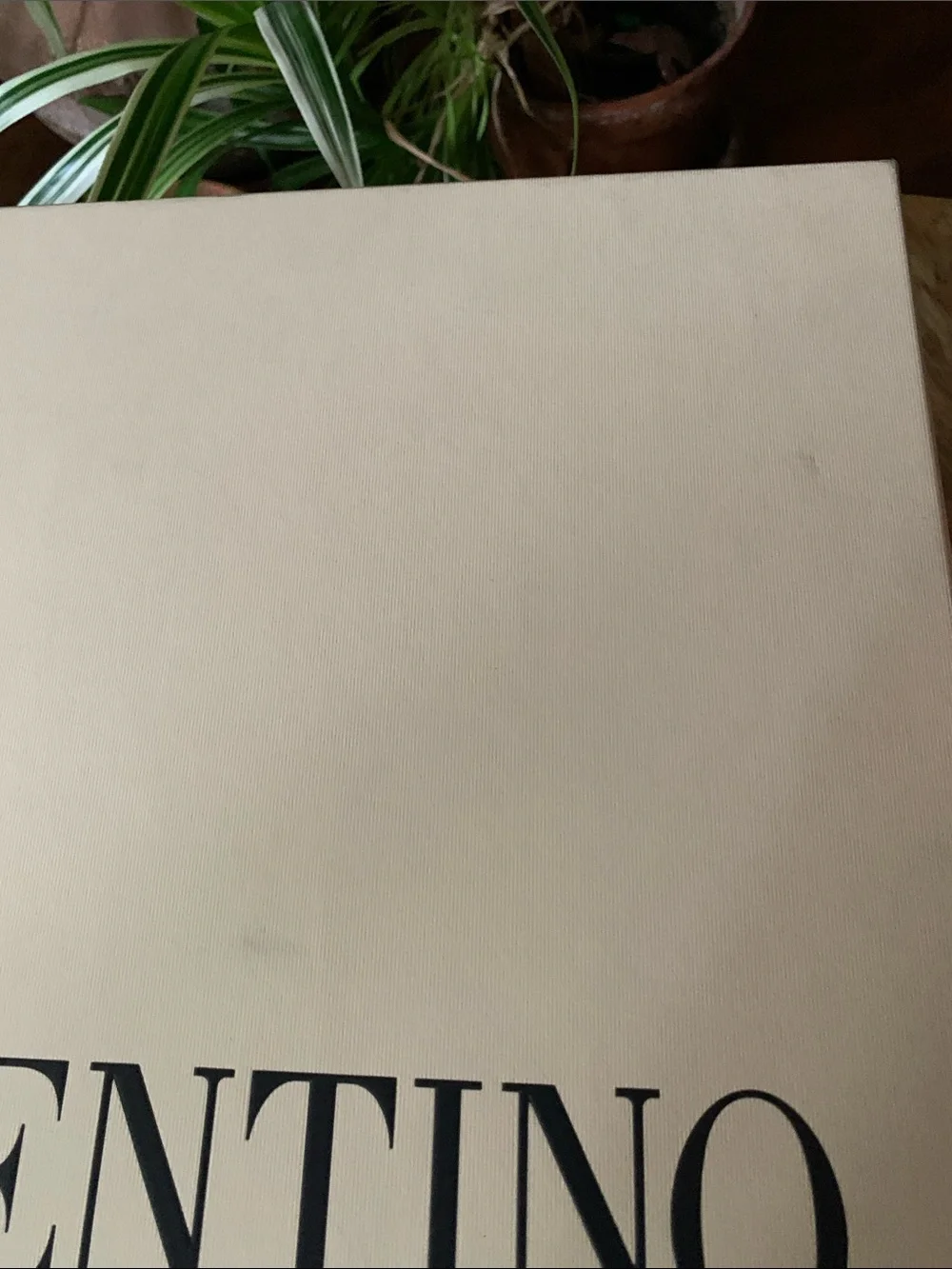VALENTINO Garavani Cream Presentation Box with Black Logo